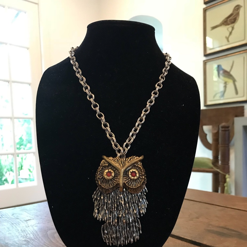 LUCKY BRAND Owl Pendant Necklace